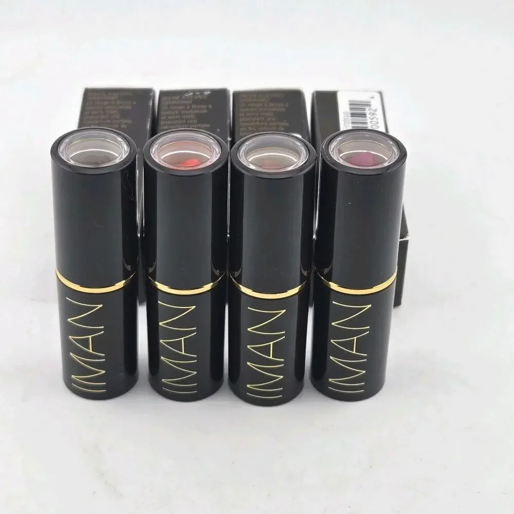IMAN Luxury Moisturizing Lipstick Lot of 4 Semi-Matte Gift Set 4 Colors New